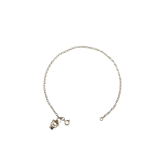 14k Yellow Gold Cable Chain with Mother of Pearl BEAR Charm