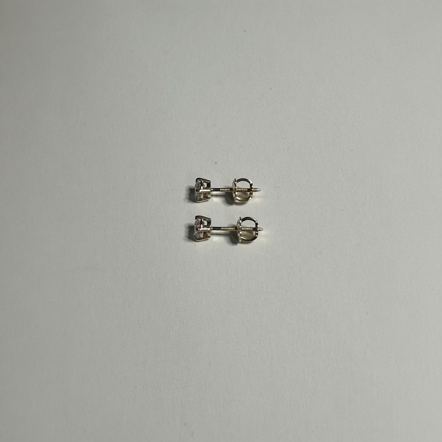 0.40 ctw Lab-Created Stud Diamond Earrings-Four Prong Basket Setting-Screw Back Closure