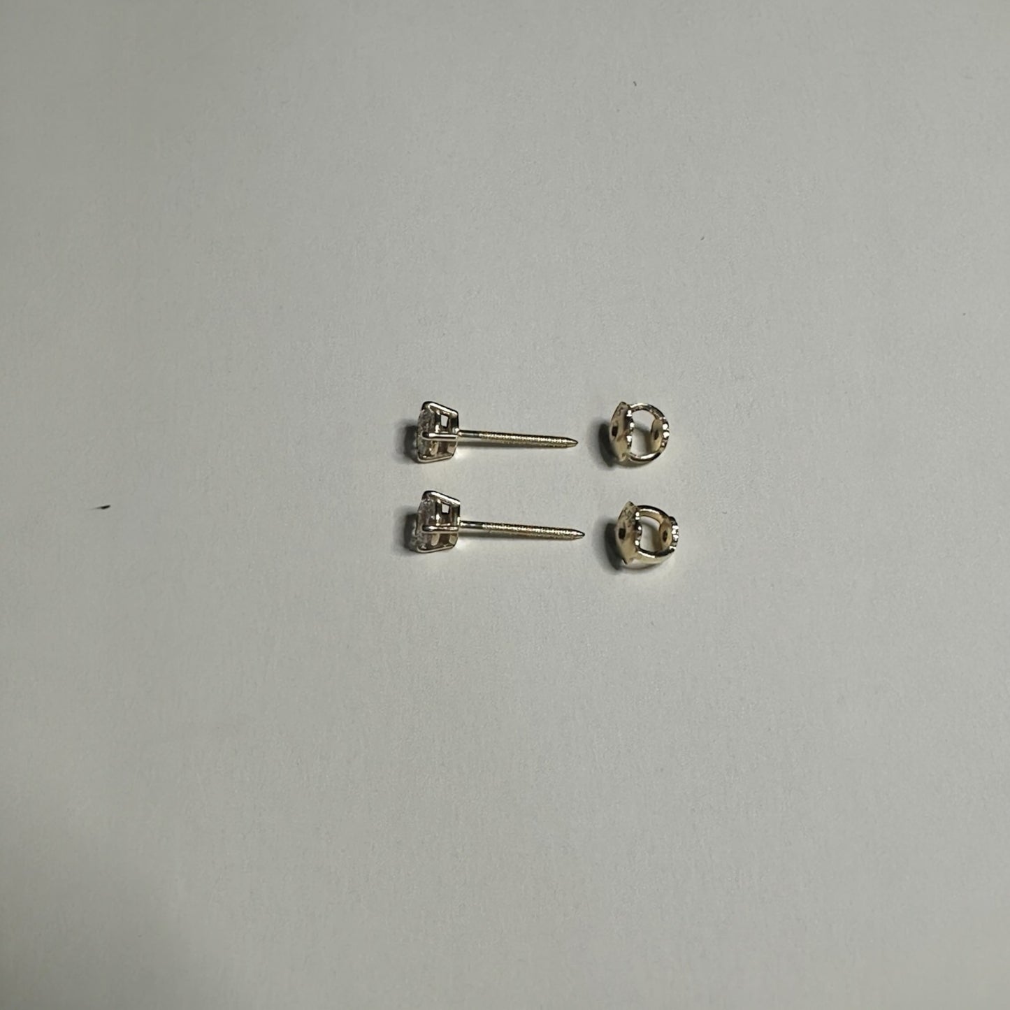 0.40 ctw Lab-Created Stud Diamond Earrings-Four Prong Basket Setting-Screw Back Closure
