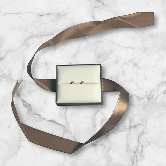 0.52 ctw Lab-Created Stud Diamond Earrings-Four Prong Basket Setting-Screw Back Closure