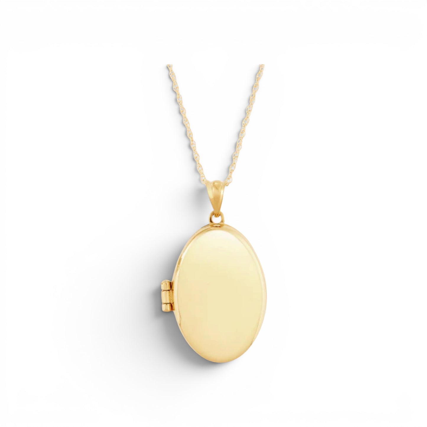 10K Yellow Gold Oval / Locket Wave Design Pendant (Necklace sold separately)