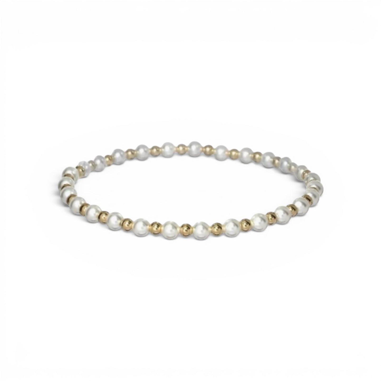 14k Gold Filled & Freshwater Pearl Beaded Bracelet