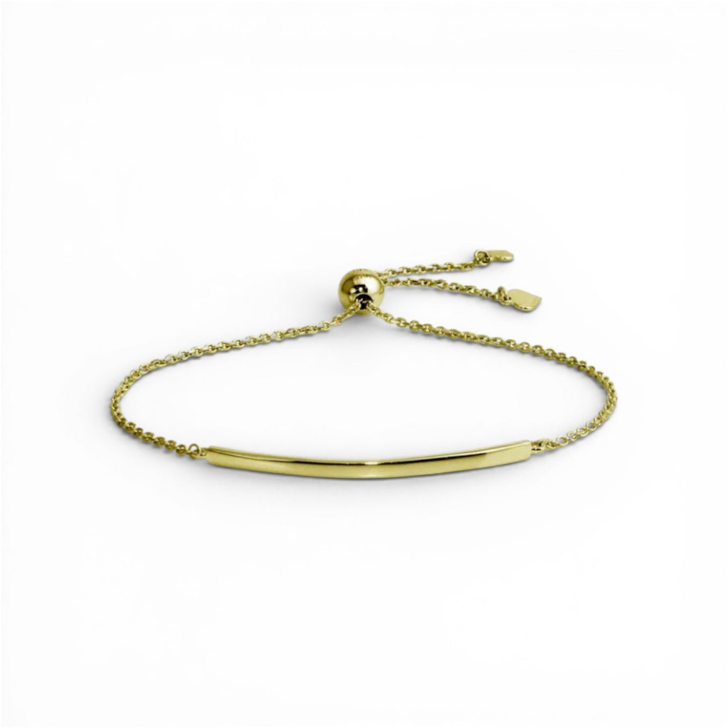 925 Sterling Silver Gold Plated Bar Bracelet