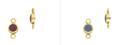14K Gold Filled BirthStone Connectors For Permanent Jewelry
