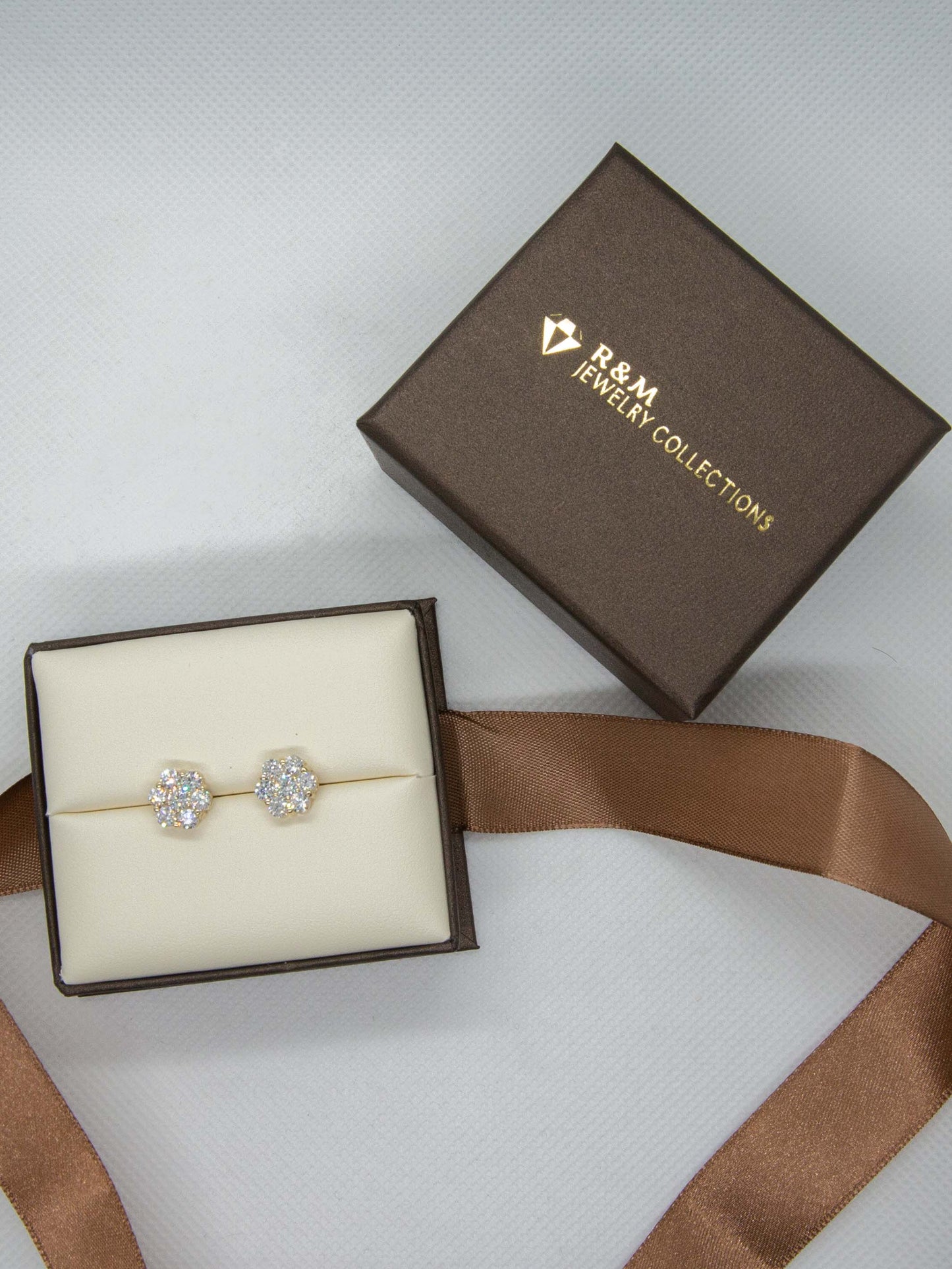 Seven Stones Rositas / Flower Diamond Earrings