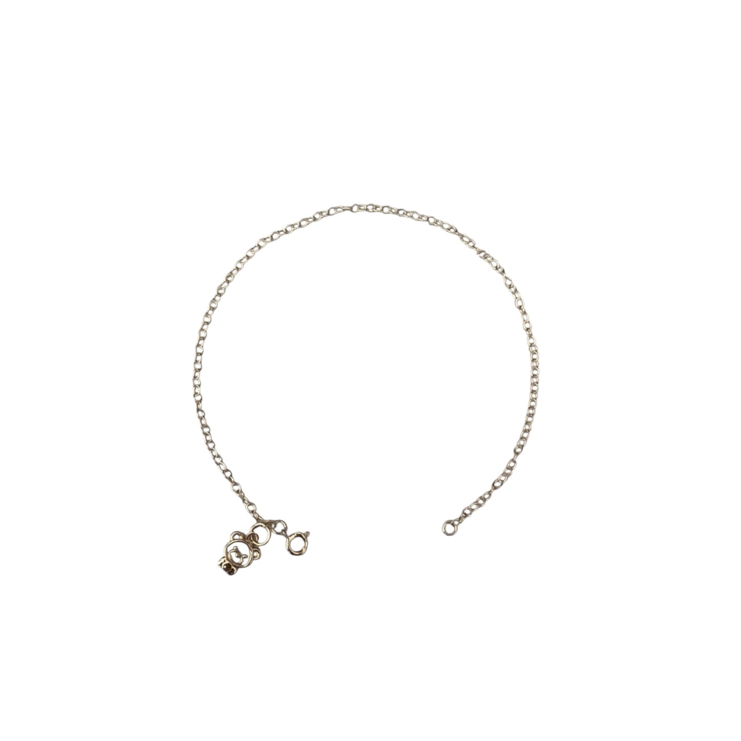 14k Yellow Gold Cable Chain with Mother of Pearl Bear Charm