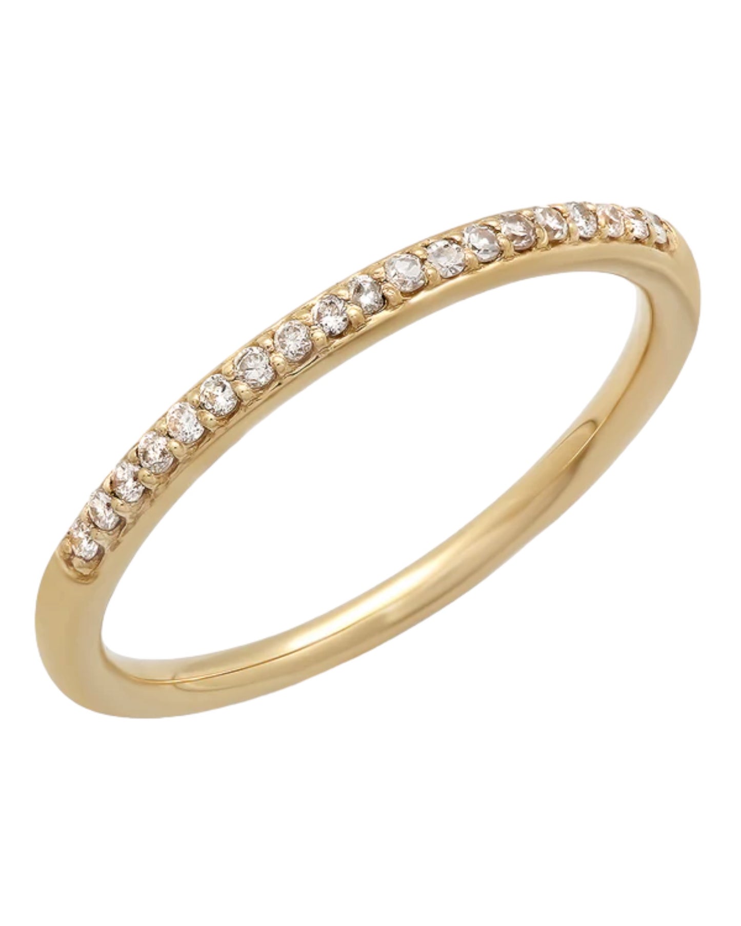 14k Yellow Gold Diamond Band Ring