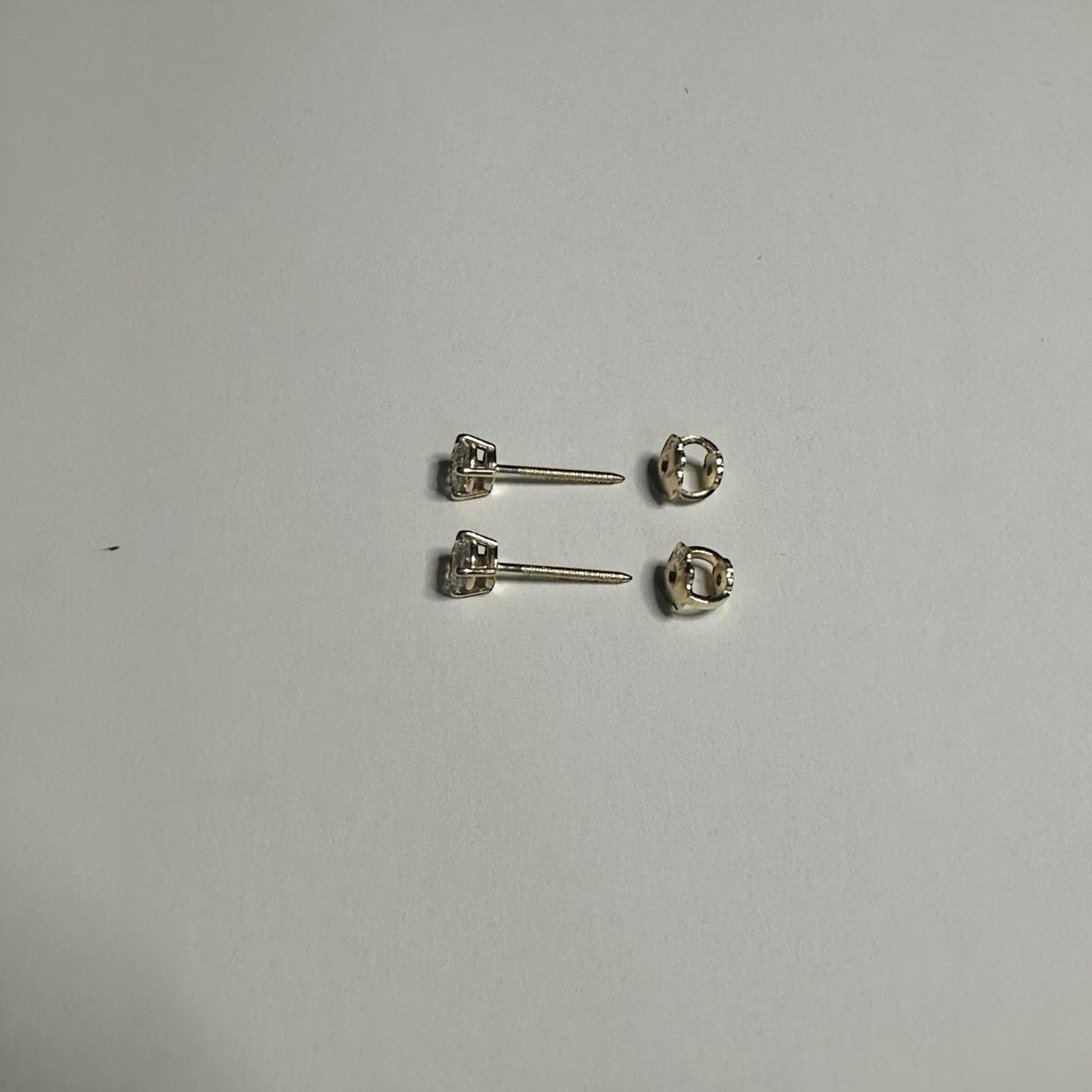 0.52 ctw Lab-Created Stud Diamond Earrings-Four Prong Basket Setting-Screw Back Closure