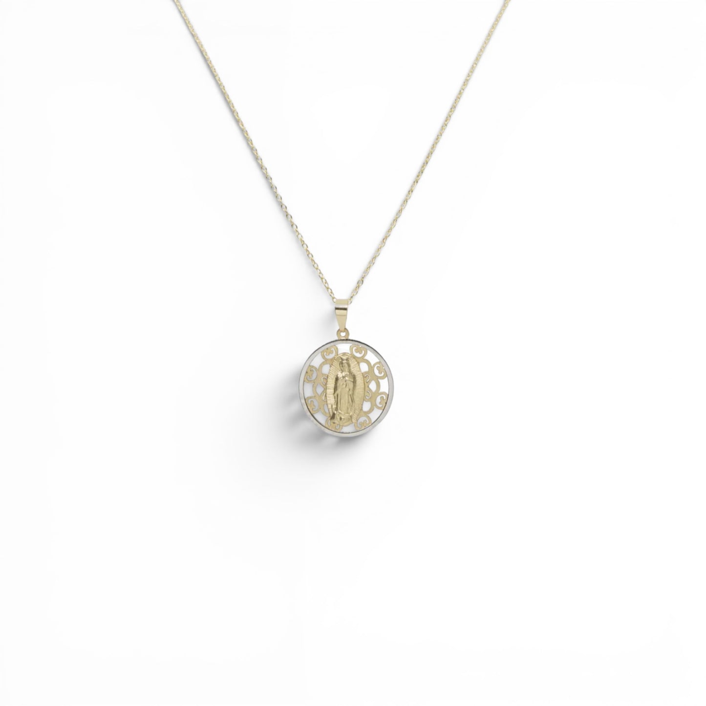 14k Yellow Gold Our Lady of Guadalupe Pendant-Necklace Sold Separately