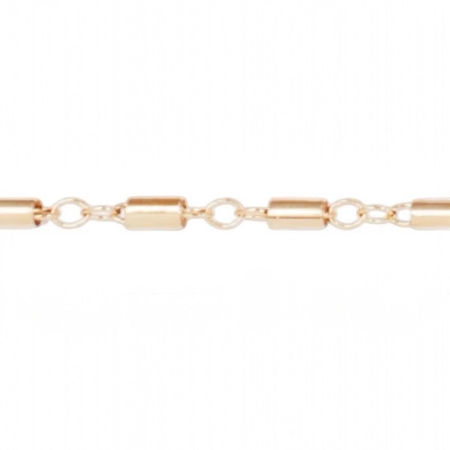 14K Gold Filled Bar and Link Permanent Bracelet