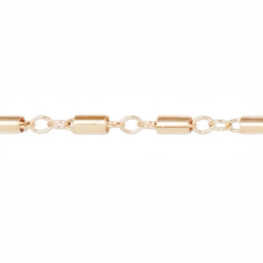 14K Gold Filled Bar and Link Permanent Bracelet
