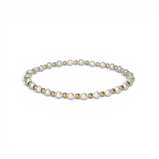 14k Gold Filled & Freshwater Pearl Beaded Bracelet