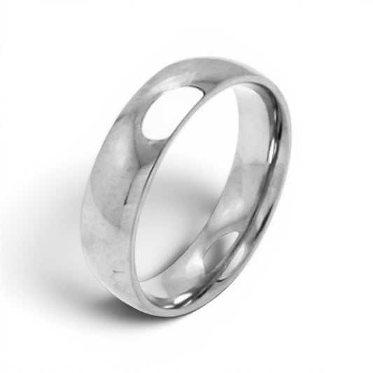 925 Sterling Silver High Polished Wedding Band Round Ring 5mm