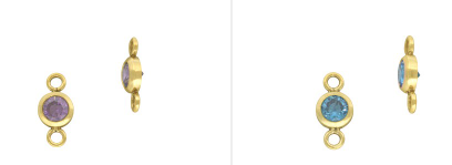 14K Gold Filled BirthStone Connectors For Permanent Jewelry