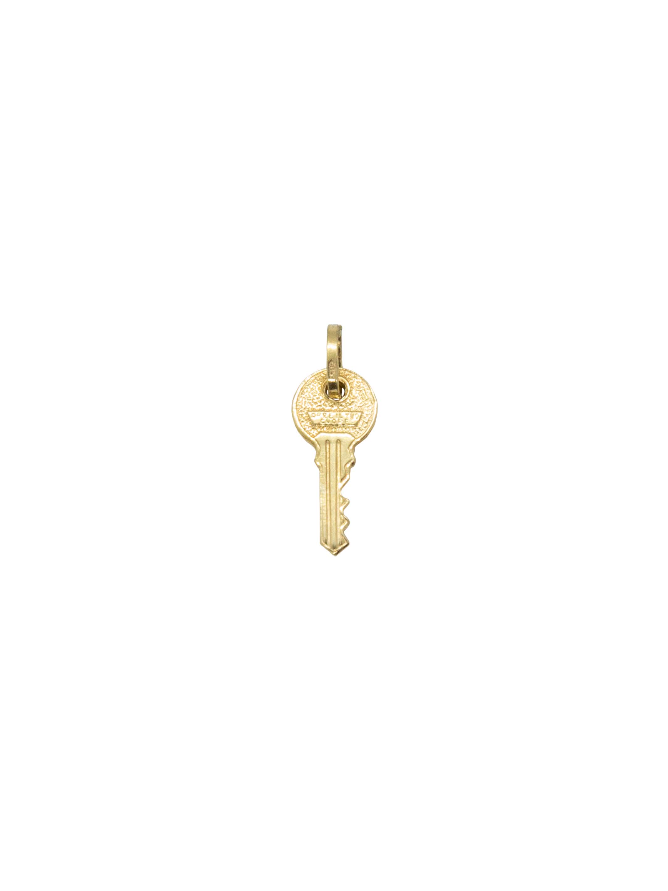 14k Solid Yellow Gold Tiny Key Pendant – R&M Jewelry Collections