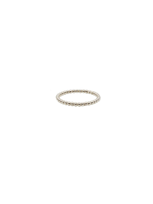 14k White Gold Stackable Ball/ Bead Ring