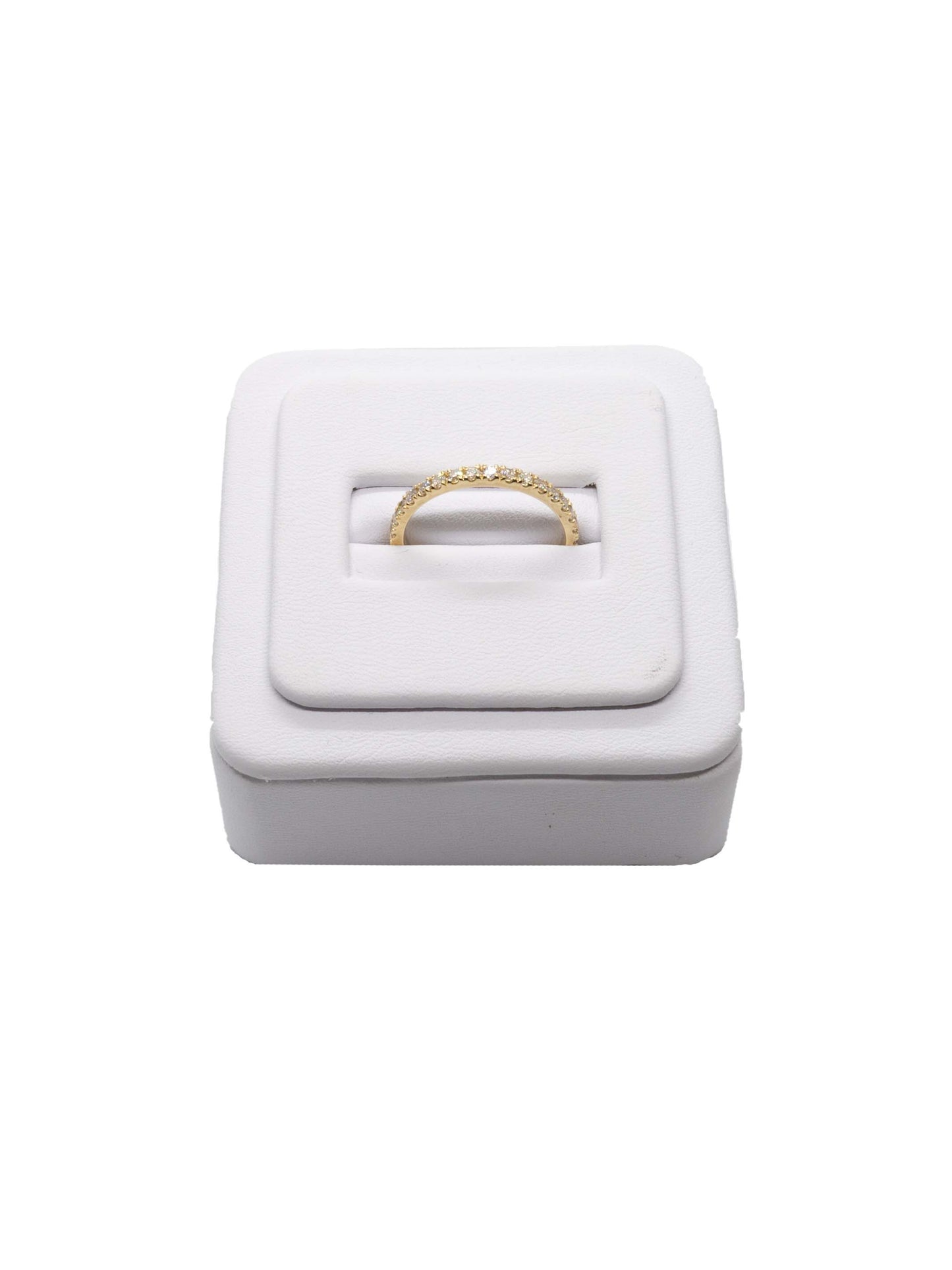 14k Yellow Gold Natural Diamond Micro Pavé Band